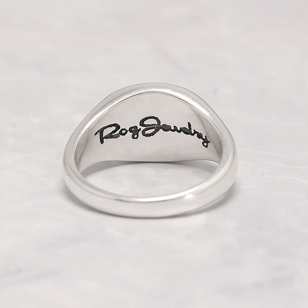 RogJewelry 14k Gold Plated Simple Moon Star Symbol Dainty Rings for Women Men Pinky Signet Ring in 925 Sterling Silver